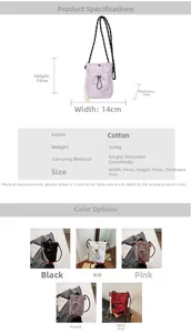 Detailed dimensions for the butterfly embroidery bucket bag with size and color options