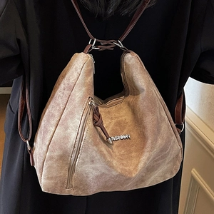 European Retro Women PU Shoulder Bag Large Capacity Crossbody Tote Bag Fashion Solid Color Hobo Bag For Winter Daily Commute