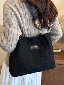 Damen Gesteppte Raute Tragetasche Vintage Samt Große Kapazität Umhängetasche Mit Goldener Kette Elegante Pendler Handtasche