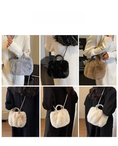 Collage de sacs nuage en peluche en plusieurs couleurs avec des tenues d'hiver variées