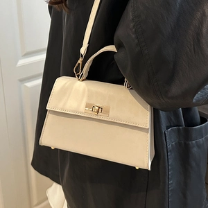 Damen Leopardenmuster PU Leder Schultertasche Mode Kleine Quadratische Handtasche Goldschloss Umhängetasche Chic Accessoire