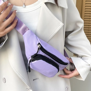 Urban Women Canvas Chest Bag Waterproof Multi Pocket Waist Bag Fashion Crossbody Bag For Travel Daily Casual Minimalist Bag