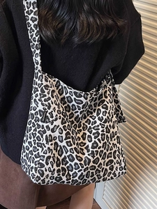 Stylish large leopard print tote bag for women shown as a shoulder bag in high quality