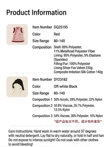 Guida alle taglie per gilet rosso tradizionale e maglie termiche bimba 80-140