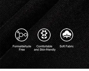 Macro view of high-density black knit fabric showing soft skin-friendly texture