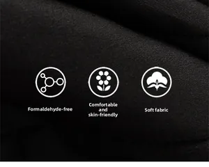 Macro detail of soft black fabric featuring skin-friendly and formaldehyde-free texture