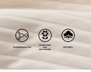 Détail de la texture matelassée crème montrant une matière douce respectueuse de la peau et de l'environnement