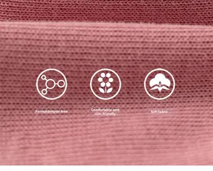 Detaillierte Textur von rosa Strickstoff mit weichen hautfreundlichen Eigenschaften