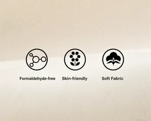 Detail of soft beige windbreaker fabric showing smooth texture and skin-friendly quality