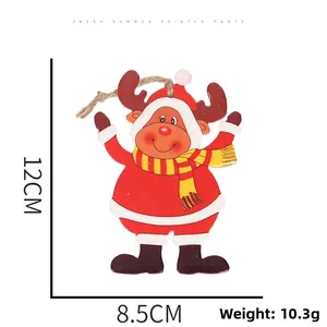 Detailed dimensions of wooden reindeer Christmas ornament with height and weight info