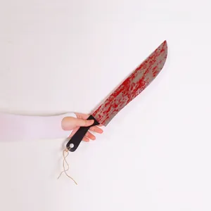 Realistic Halloween bloody cleaver prop made of eco-friendly PVC for party haunted house decor