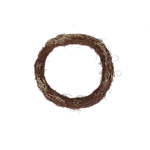 Handcrafted brown natural grapevine wreath with shimmering gold glitter coating for Christmas