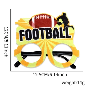 American football party glasses featuring yellow Football text and athlete silhouette