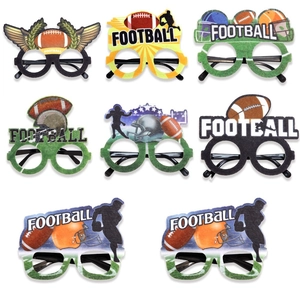 American Football Theme Party Glasses Sports Game Cheering Props Plastic Football Helmet Design Novelty Eyewear For Fans