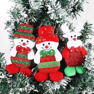 Set di tre decorazioni natalizie con pupazzi di neve e renna per l'albero di Natale