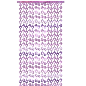 Purple laser paw print fringe curtain for pet birthday party background decoration