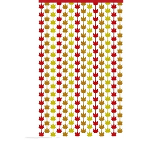 Vertical hanging maple leaf garland with red yellow and orange colors for Thanksgiving decor