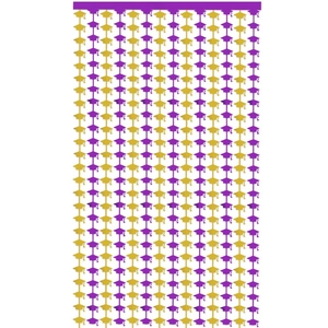 Purple and gold mortarboard graduation garland streamers for party backdrop decorations