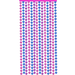 Shell shaped beaded curtain in pink purple and blue for mermaid theme party decor