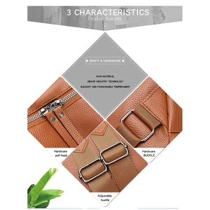 Detail view of brown washed PU leather backpack with durable hardware and adjustable buckles