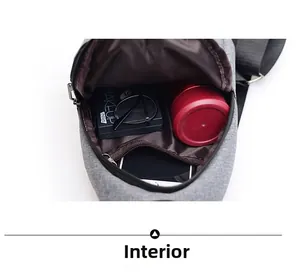 Detailed view of the spacious inner compartment with a secure zipper pocket for daily items