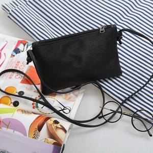 Women Minimalist PU Leather Crossbody Bag Litchi Grain Small Square Shoulder Bag With Metal Zipper Casual Phone Bag Gift