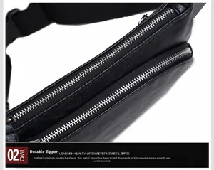 Macro shot of high-quality silver metal zipper and durable lychee leather texture