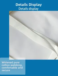 Vue détaillée de la bandoulière large en coton pour le confort et la solidité