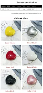 Detailed view of chic heart-shaped PU leather crossbody bags in six vibrant colors