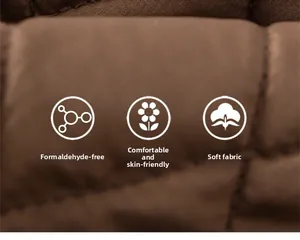 Détail du tissu matelassé marron café, sans formaldéhyde, respectueux de la peau et doux
