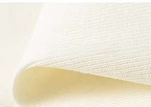 Detail of white rib-knit fabric texture with vertical patterns for kids' clothing