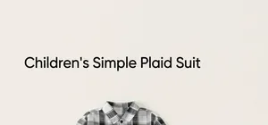 Detail of classic black and white plaid kids shirt with collar and button highlights