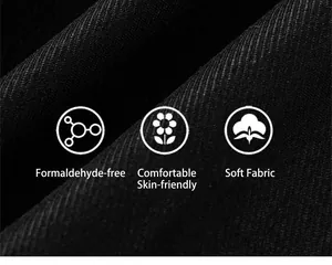 Detailed macro view of soft skin-friendly black twill fabric for boys' casual clothing