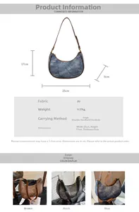 Tableau des tailles et sacs hobo vintage en similicuir en plusieurs coloris pour femme