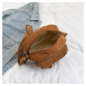 Borsa a Spalla da Donna in Velluto a Coste Urbana Minimalista Tracolla Retro Semplice Piccola Borsa Quadrata Con Cinghia Regolabile