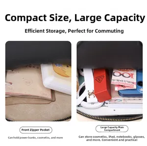 Détail des compartiments intérieurs de ce grand sac fourre-tout noir avec poches zippées