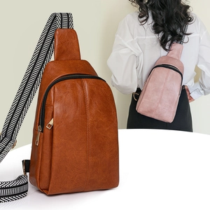 Minimalist winter fabric handbag with stylish geometric strap and vintage PU leather finish