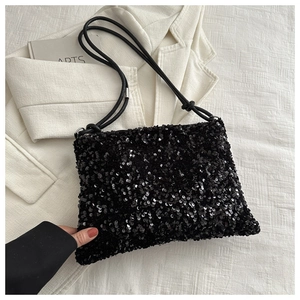 Sparkly Sequined Shoulder Bag For Women Glitter Underarm Handbag For Party Evening Daily Simple Elegant Shiny Hobo Bag