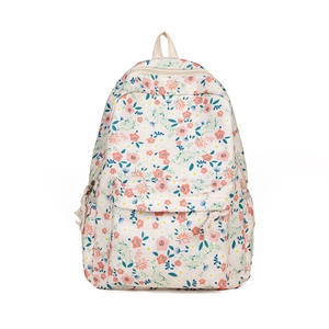 Sac à dos d'hiver pour femmes en tissu Oxford fleuri avec poches multifonctions
