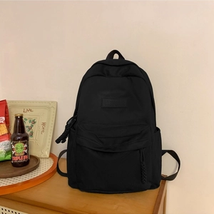 Sac à Dos en Nylon pour Femmes Mode Minimaliste Urbaine Grande Capacité Multi-Poches Léger Sac d'École Étudiant Sac de Jour de Voyage