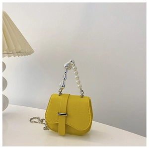 Mini Sac Selle en Cuir PU pour Femme Avec Poignée en Künstliche Perle et Décor Coeur Petit Sac Bandoulière pour Femme Fête
