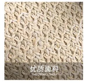 Vue macro de la texture de tissu tissé blanc crème de haute qualité pour sac à main