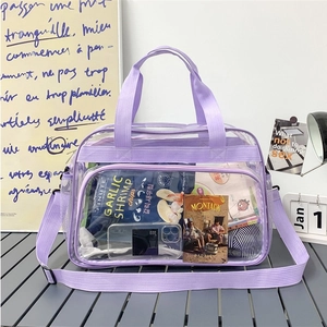 Sac à Épaule en PVC Transparent à la Mode Sac à Main Fourre-tout Imperméable de Grande Capacité Avec Bandoulière Réglable pour Femmes Voyage Plage Usage Quotidien