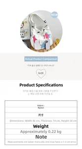 Specifiche dettagliate sulle dimensioni per la borsa tote in nylon bianco con coulisse