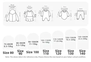 Detailed size chart for girl's sweet summer set including height and weight guide
