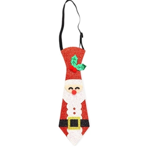 Kerstdas voor kinderen met rode glitters en kerstmanmotieven voor feestelijke kostuums
