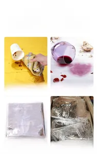 Waterproof gold wavy tablecloth detail showing metallic luster and stain resistance