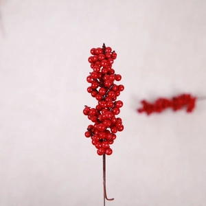Artificial Red Berry Stem Christmas Decoration Festive Foam Berry Branch For Home DIY Wreath Party Photography Props