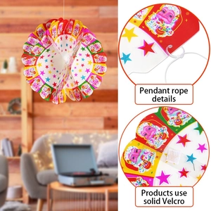 3D Santa Claus honeycomb paper ball hanging decoration with Merry Christmas text for parties