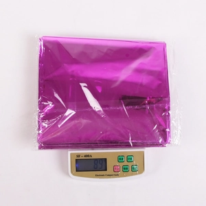 Rose gold metallic foil tablecloth weighing approximately 89g in transparent packaging